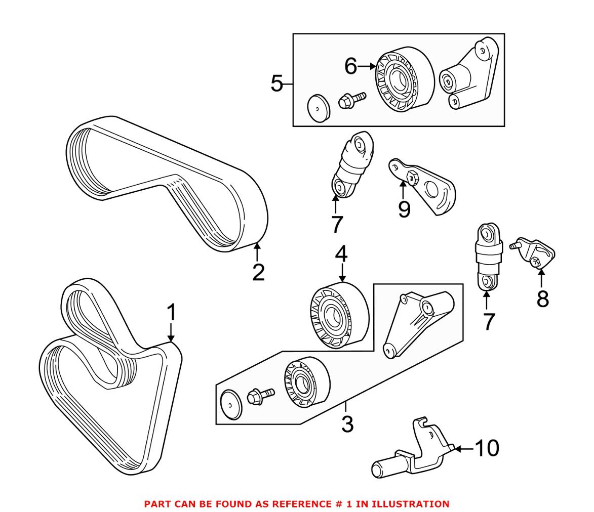 BMW Accessory Drive Belt (7K 1580) 11287636367